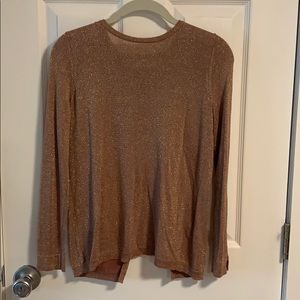 Zara Open Back Shimmer Sweater